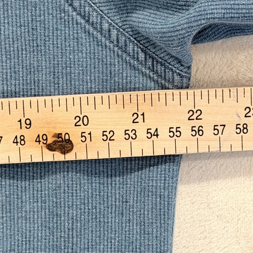 Men’s Medium Hunt Club Blue Textured Button Down Shirt - Picture 5 of 8